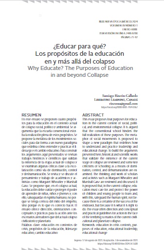 #Publicación | Para liberar el aprendizaje se requiere transformar de raíz cómo pensamos y practicamos la enseñanza, el liderazgo, la gestión escolar, los sistemas educativos y la política educativa: Santiago Rincón Gallardo 🔗 acortar.link/yxc2QT