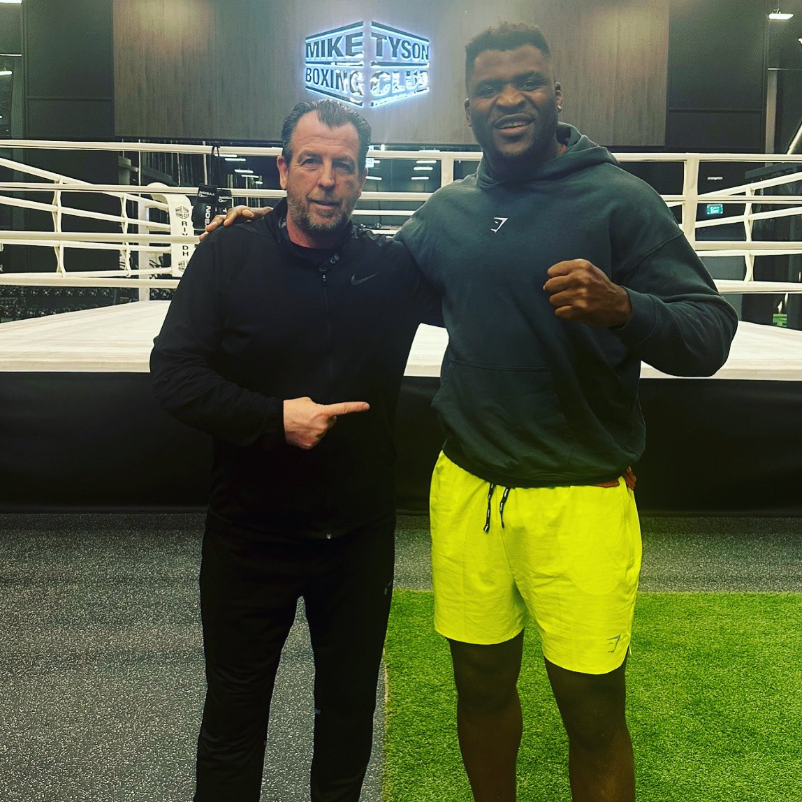 Good to see @francis_ngannou in @MikeTyson gym today here in Riyadh . #Boxing #Ngannou