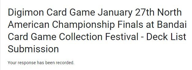 LaundroMATT__'s tweet image. Digimon Nats decklist submitted. Pumped to see everyone there 💪🏻