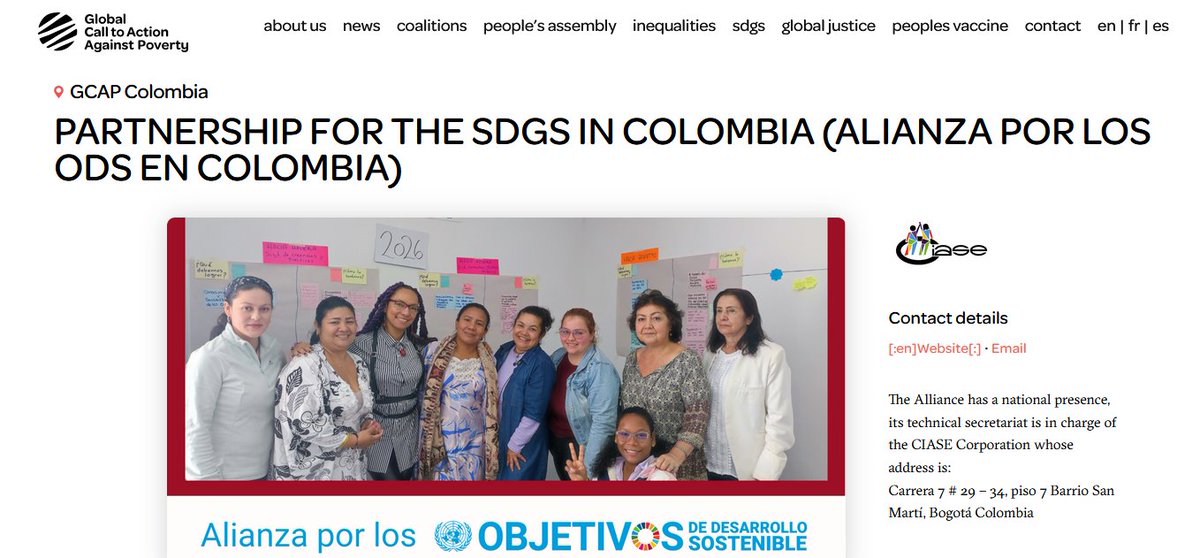 #MiercolesDeDifusión | Esta alianza por los #ODS en Colombia está conformada por <a href="/Ciase_ong/">Ciase</a>, <a href="/CONAMIC1/">Indigenous Women of Colombia</a> y <a href="/colectivo_mps/">Colectivo MPS</a>. Hacemos incidencia y creamos conciencia, aportando desde nuestros saberes y acciones para cumplir con estos objetivos.
🌎🌾✨ Lee más👇
gcap.global/coalition/gcap…