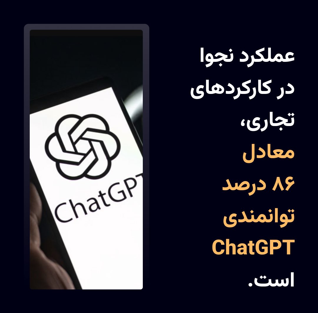 salam_najwa_ai's tweet photo. - «#نجوا» یک #مدل_زبانی_بزرگ_فارسی، ویژه‌ی بنگاه‌های اقتصادی ایرانی است
- عملکرد نسخه کنونی «نجوا» در کارکردهای تجاری معادل ۸۶ درصد توانمندی #ChatGPT‌ است
- امکان استقرار مدل سفارشی‌سازی شده‌‌ی «نجوا»، در سرورهای داخلی سازمان‌ها وجود دارد
#LLMs
#Large_Language_Model
#Persian_LLM https://t.co/KP4iNn21wS