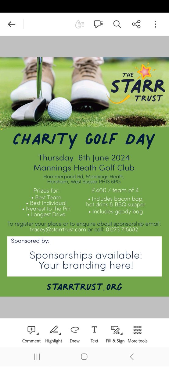 Any golfers out there? ⛳️ 
<a href="/StarrTrust/">Starr Trust</a> <a href="/ManningsHeath/">Mannings Heath Golf Club</a>