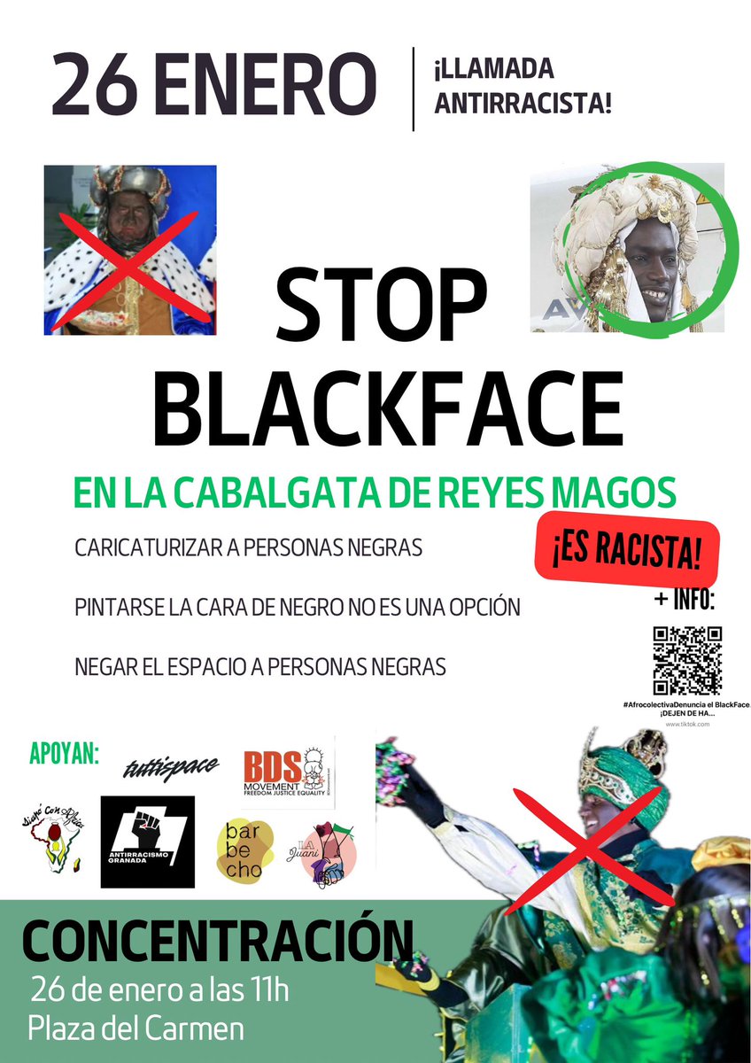 Próximo viernes 26 de enero, Plaza del Carmen de Granada.