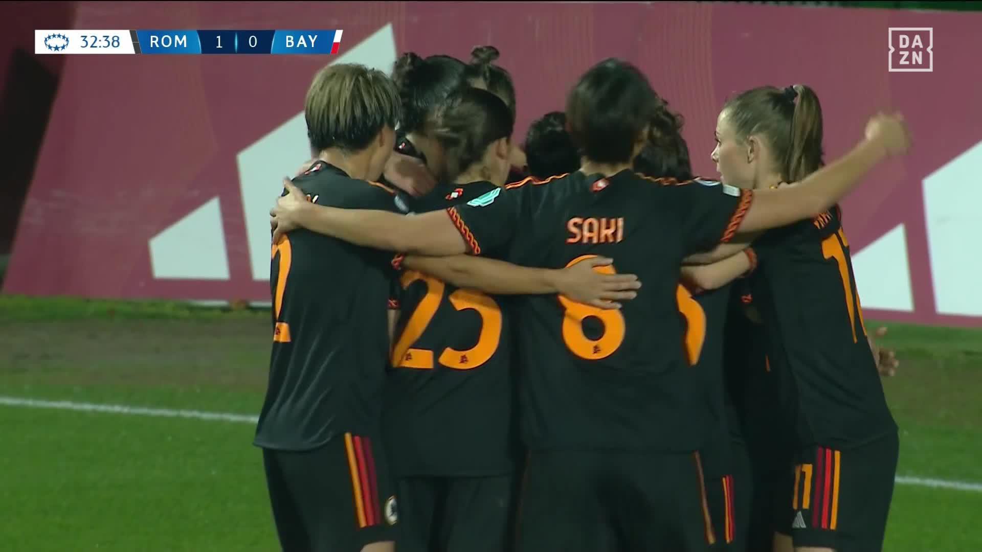 VALENTINA GIACINTI gets Roma going in this one! ⚡️⚡️Watch LIVE 📺  highlights on YouTube 👉  #NewDealforWomensFootball