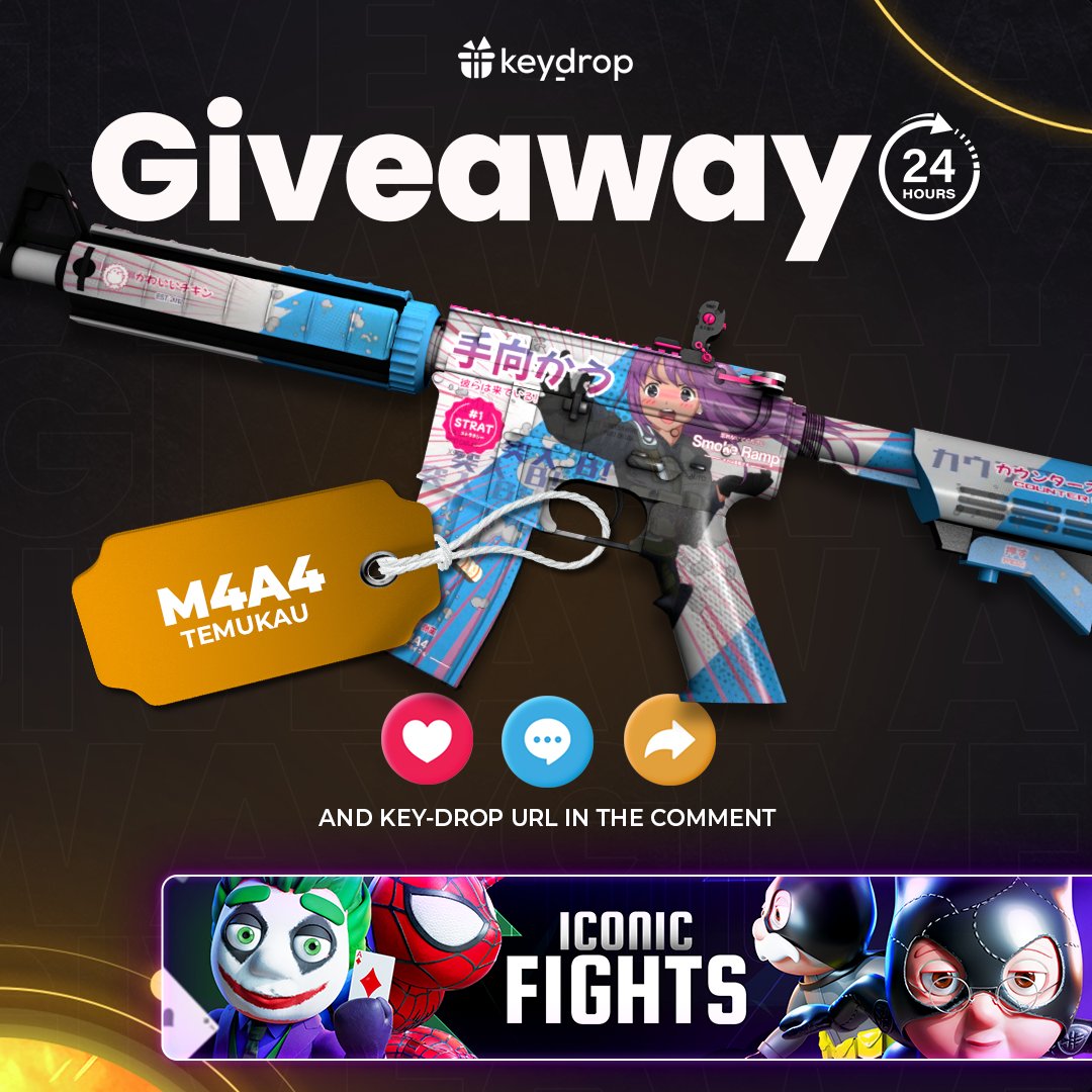keydropcom's tweet image. Giveaway on M4A4 | Temukau 🎁

👊 Just leave ❤️ under the post!
🤝 Follow us!
🔁 Retweet!

⏰ Wait 24 hours!

#freeskins #csgoskinsgiveaway #csgoskinsfree #giveaway #csgocommunity #csgoesport #skins #csgoskins #keydrop #keydropcom