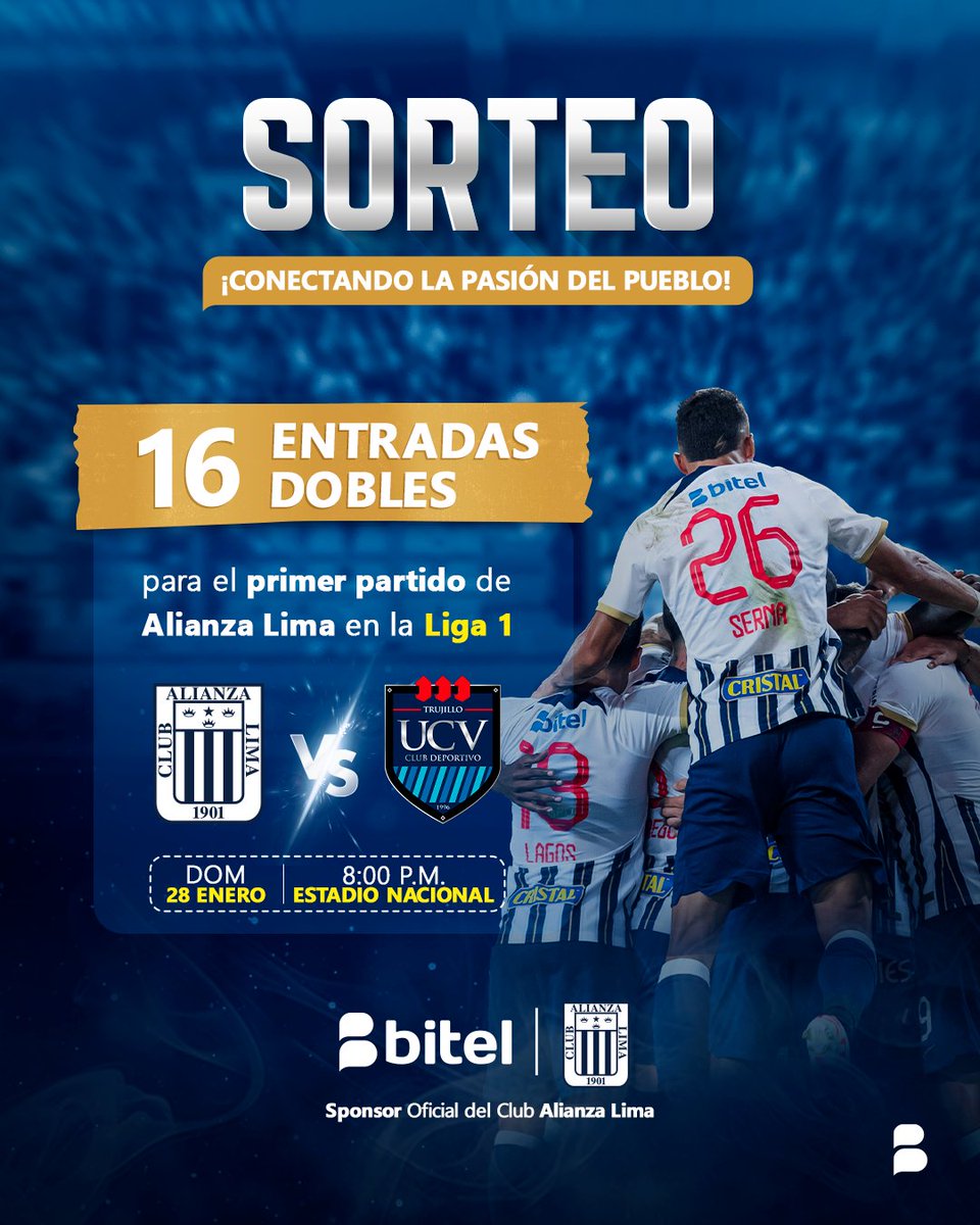 ¡Comienza una nueva ilusión de la hinchada! 💙🤩 ¿Quieres acompañar al equipo íntimo en su estreno en la Liga1?

1. Síguenos AQUÍ​
2. Responde etiquetando a 2 personas con quien compartes tu pasión por AL 💙🤍 usando el #ConAlianzaSiempreConectado​

T&amp;C: bit.ly/3vNLAeW