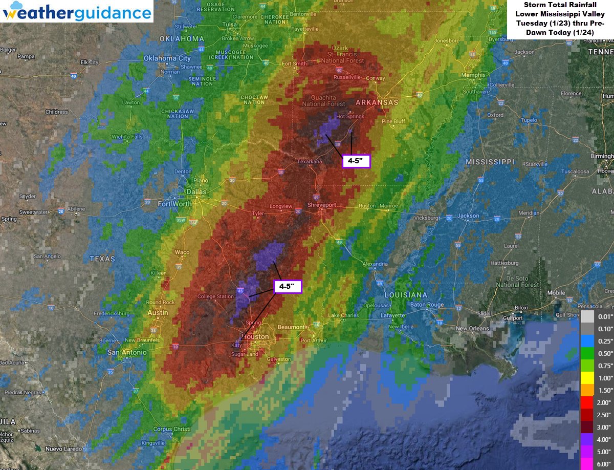Large hail and severe flash flooding caused damage across parts of the Lower MS Valley and Texarkana region as numerous showers and thunderstorms blanketed the region yesterday.

See precisely where w/street level view, rooftop zoom and more bit.ly/2WPnhGV