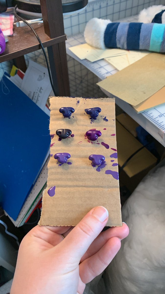 stitchesbyrix's tweet photo. What do you do when you can’t find the right color safety nose? You paint your own! Thanks to @quinn_dragon for the method! https://t.co/Yd2v0WgV1w