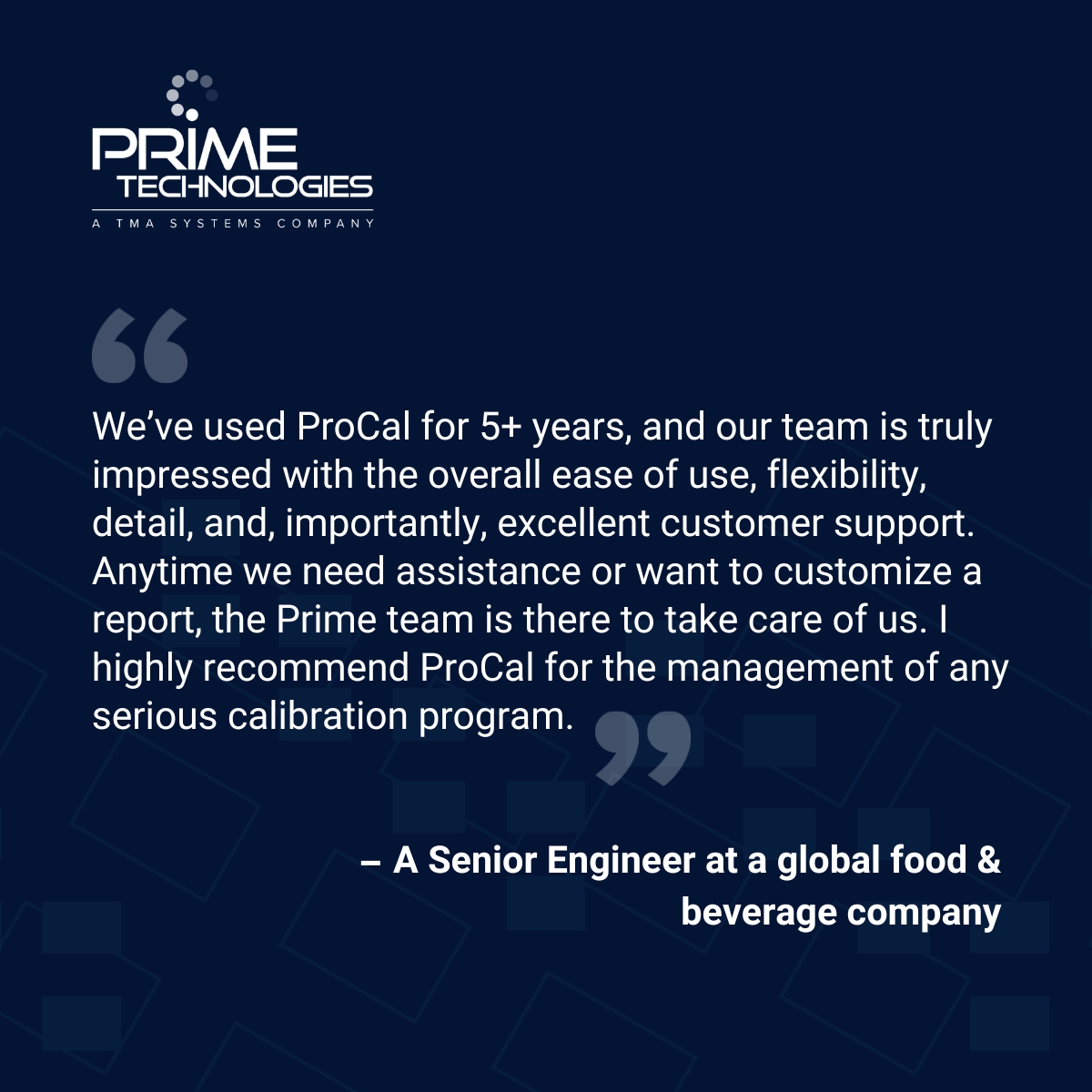 TMA_Systems's tweet image. The world’s largest manufacturers recommend ProCal for calibration management. Find out why: hubs.ly/Q02hBWJW0

#ProCal #PrimeTechnologies #CalibrationManagementSoftware #TMASystems