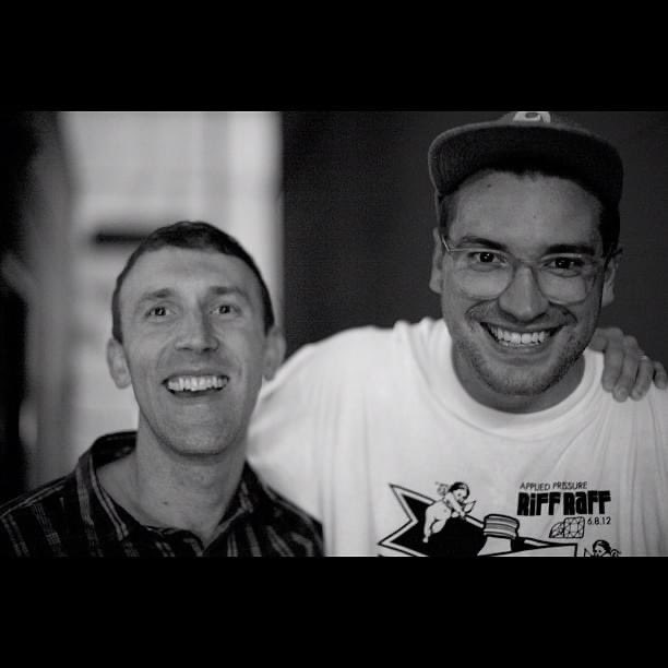 10 years ago, post-show w/ THE dude RJD2. Have had the joy of performing with this cat five times &amp; I’m always just so honored to watch one of the greats at work. A true showman, wearing welder’s masks, while playing MPC’s like electric guitars. LFG. 
Tix: tickets.primenightcult.com/e/rjd2-austin/…