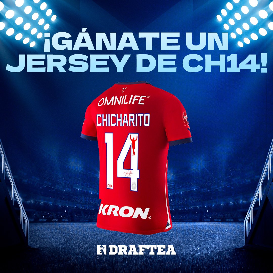 🇦🇹 ¿Quieres un jersey del Rebaño con el “CHICHARITO 14”? Draftea se puso modo CH14🐐 ⚠️ Sencillito para entrar: 1) Dar RT a este tuit 2) Seguir a @Draftea_Mexico 3) Responde ¿Cuántos goles anotará Chicharito este CL24? Tienen hasta el sábado 6 pm, se rifa al azar! Participa!