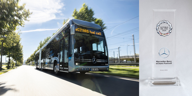 Mercedes-Benz eCitaro FuelCell, “Autobús del Año 2024 en España”. revistaviajeros.com/noticia/16526 #PremiosNacionalesDelTransporte