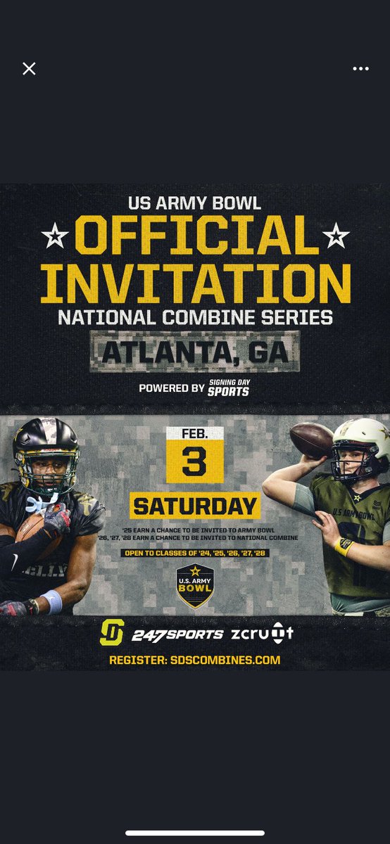 RoynardTolbert's tweet photo. Blessed to receive an invitation to the US Army Bowl combine 🙏 @ColumbiaHighFB https://t.co/EsGIgMEY2J