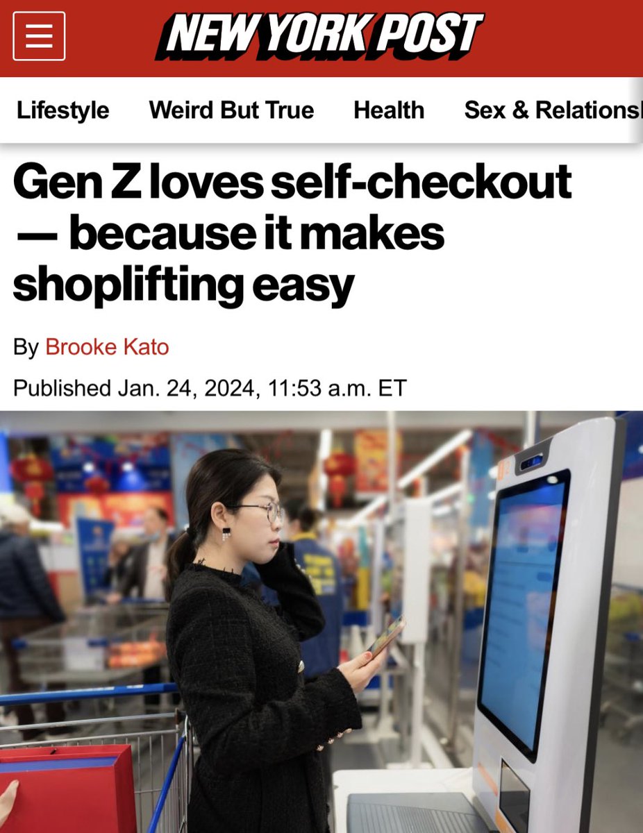 They used a stock photo of an Asian woman for this article. Because that’s the demographic that is known for its shoplifting. For sure.