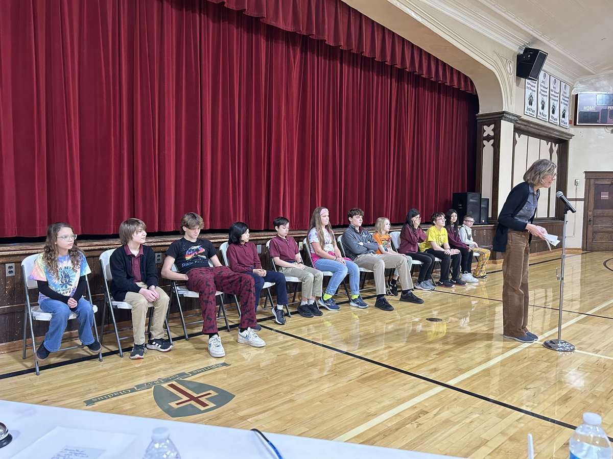 So fun to serve as the spelling bee pronouncer today at St. Paul’s Lutheran School. Congratulations to all of the students and our talented winner, Genesis!