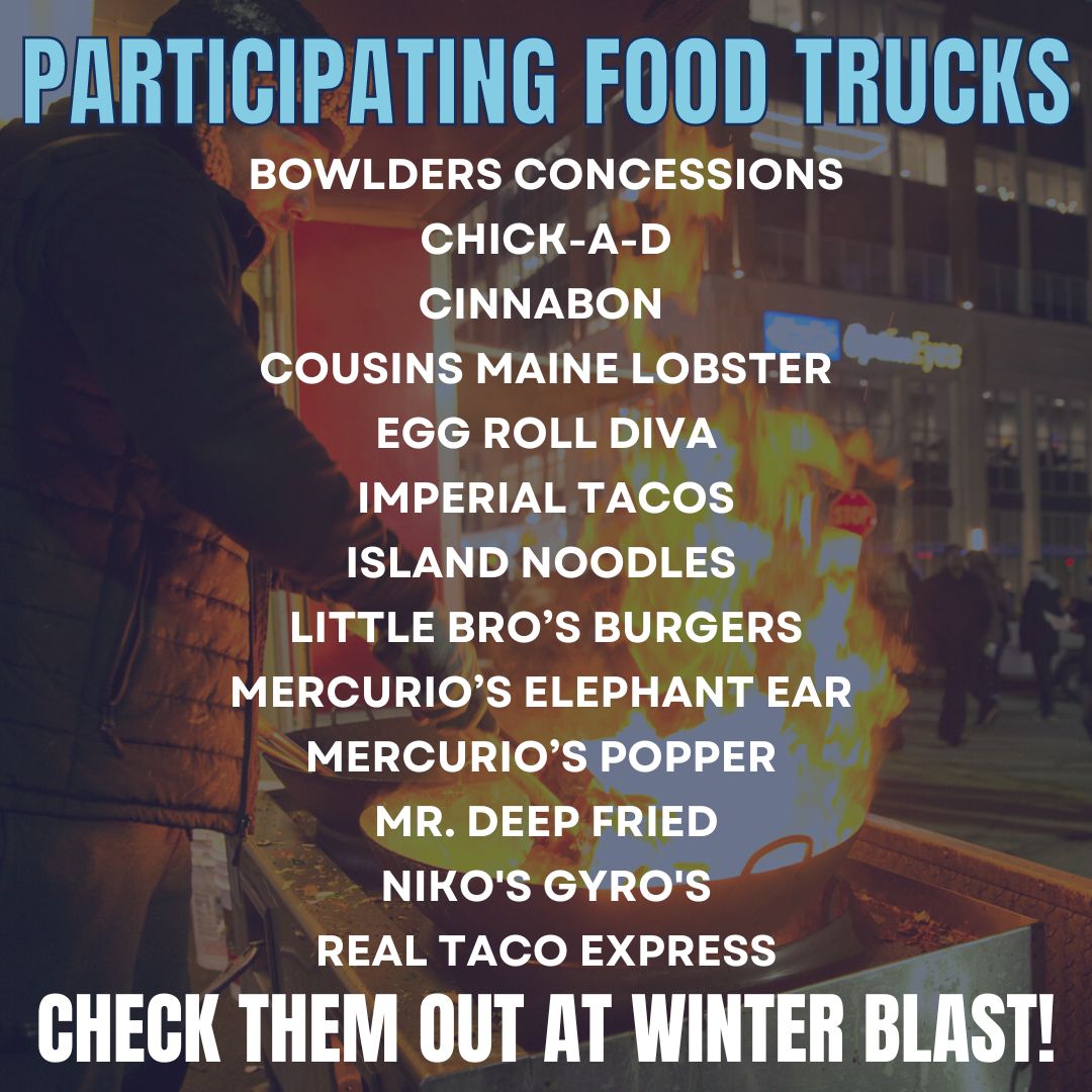 Winter Blast will host a variety of eats throughout the weekend!🥳 In addition to the fabulous restaurants you can find in Downtown Royal Oak, we’ll have lots of food trucks to choose from, so make sure to come hungry!🍽  bit.ly/WinterBlst