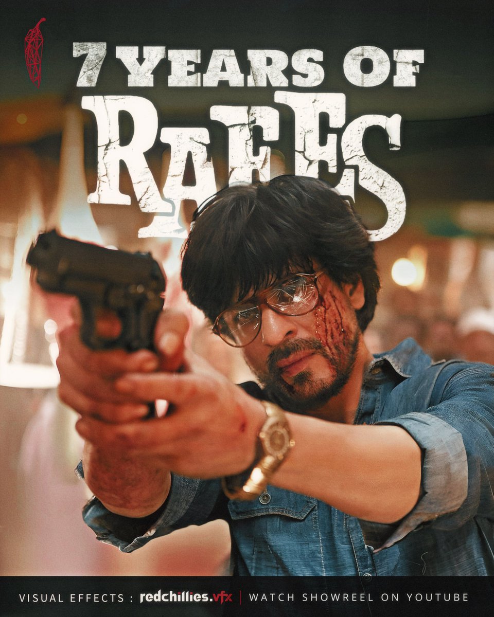vfx_redchillies's tweet photo. 7 Years Of Raees Alam and his journey!
We reminisce about the amazing time we had working on this. From crafting complete environments to cracking his beloved glasses, the work on Raees involved number of subtle VFX touches. ✨
➖
#7YearsOfRaees
#VFXbyRedchillies 🌶️

Have watched the VFX showreel yet ? : https://t.co/waLjri6ni5