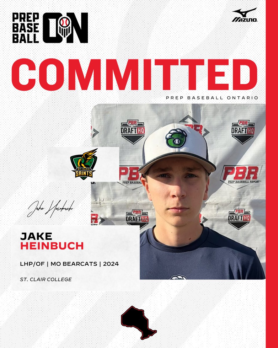 🚨𝐂𝐎𝐌𝐌𝐈𝐓𝐌𝐄𝐍𝐓 𝐀𝐋𝐄𝐑𝐓🚨 '24 LHP/OF Jake Heinbuch (@mobearcats) announces his commitment to St. Clair College. 👤 loom.ly/JEe3t_0 || #OffTheBoard🇨🇦