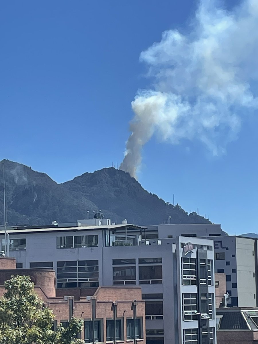 Views of wild fire from the <a href="/Reuters/">Reuters</a> office in Bogotá