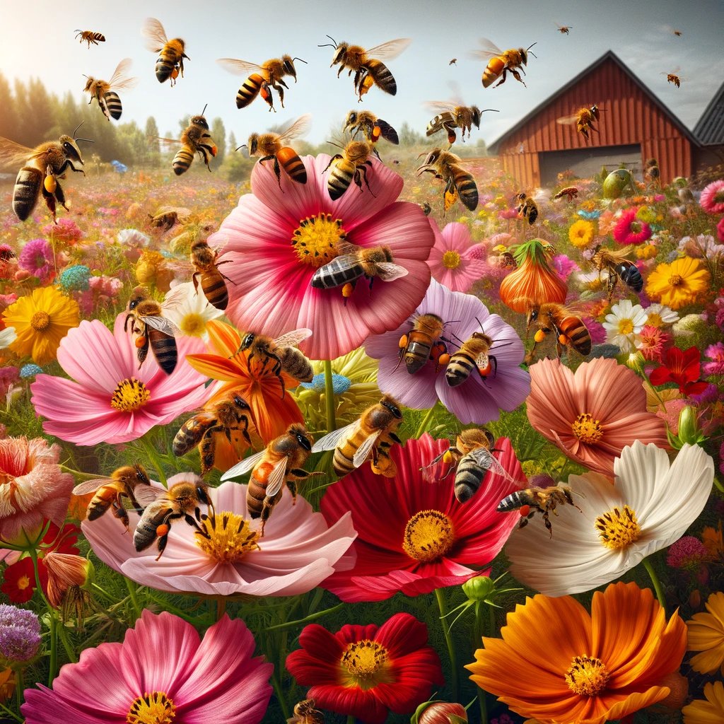 🐝 Biodiversity is key! Bees are busy pollinating and preserving the ecosystem. #BeeFriendly #Biodiversity