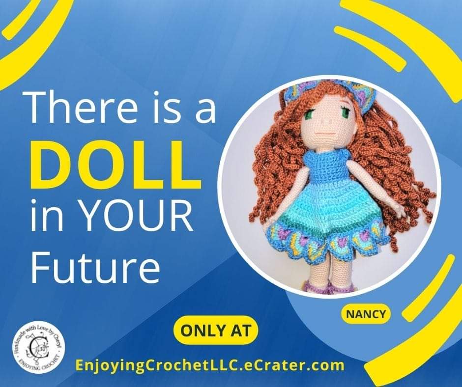 Dolls are for hugging from... 'Dolls That Love You Back' only from... EnjoyingCrochetLLC.eCrater.com