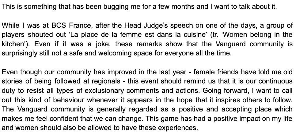 Something I've been meaning to talk about regarding women in this space 

#cardfightvanguard