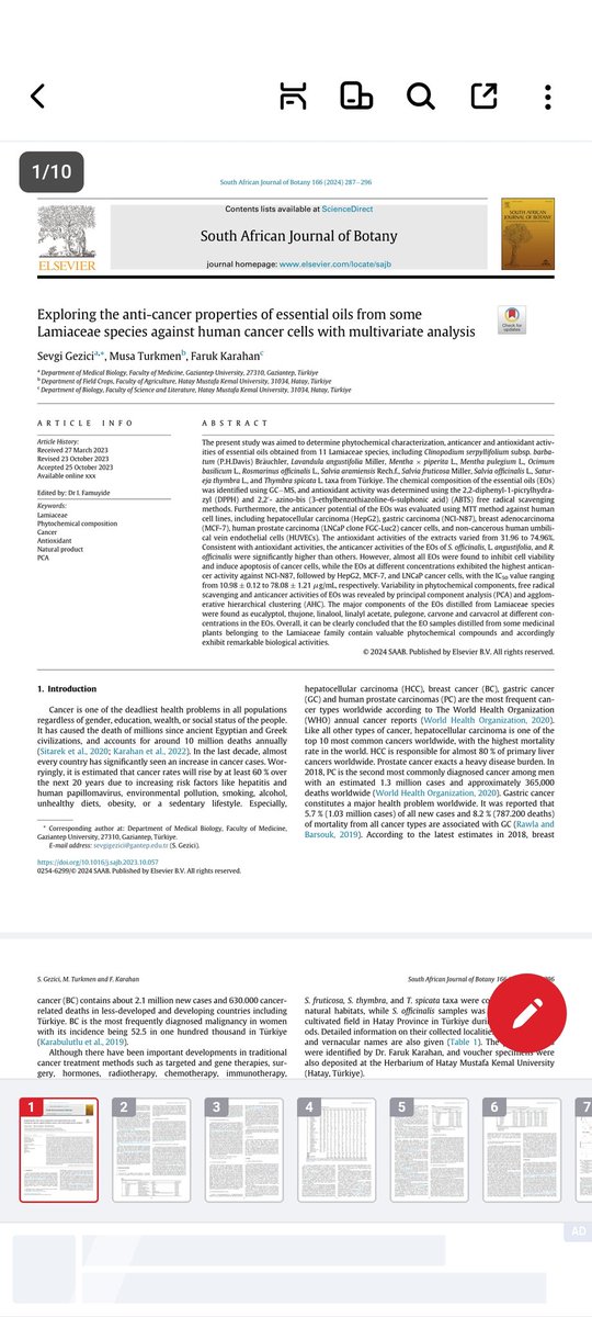 Happy to share our paper about anticancer activity and phytochemical profiling of medicinal plants