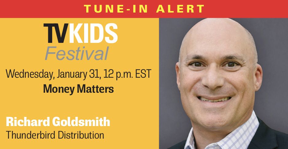 Richard Goldsmith our President of Thunderbird Distribution and Brands is part of @worldscreen 's TV Kids Festival. He'll be talking Money Matters on this all-star panel, January 31, 12 p.m. EST. Register for the whole great event now! 👉 ow.ly/UAmh50Qu8gI