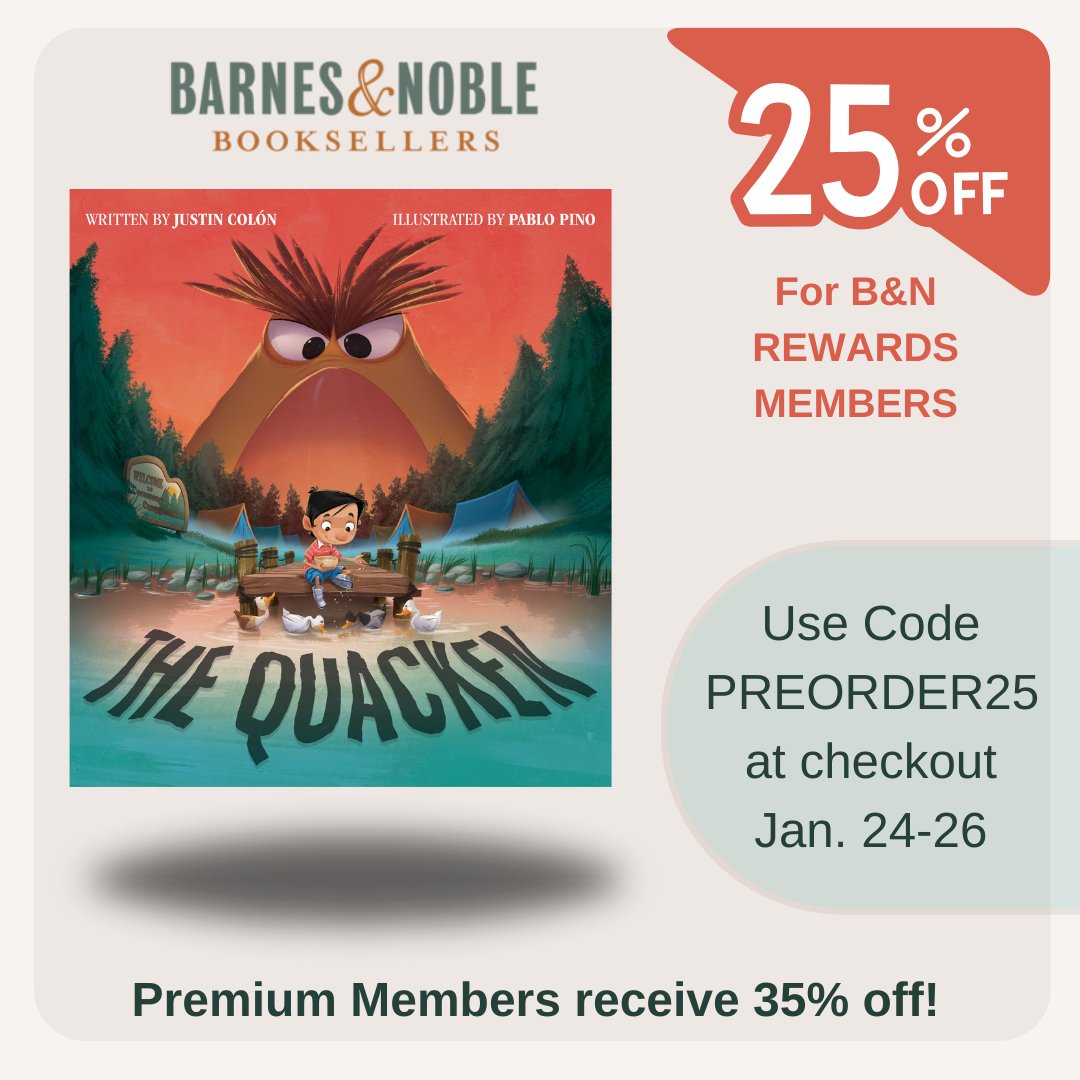 My debut picture book (illustrated by Pablo Pino, @SimonKIDS) publishes July 16th & is now 25% off for Barnes & Noble Rewards Members & 35% off for Premium Members now through Jan 26. If you order, let me know & I'll add you send you swag pre-release. Pre-order link's below.