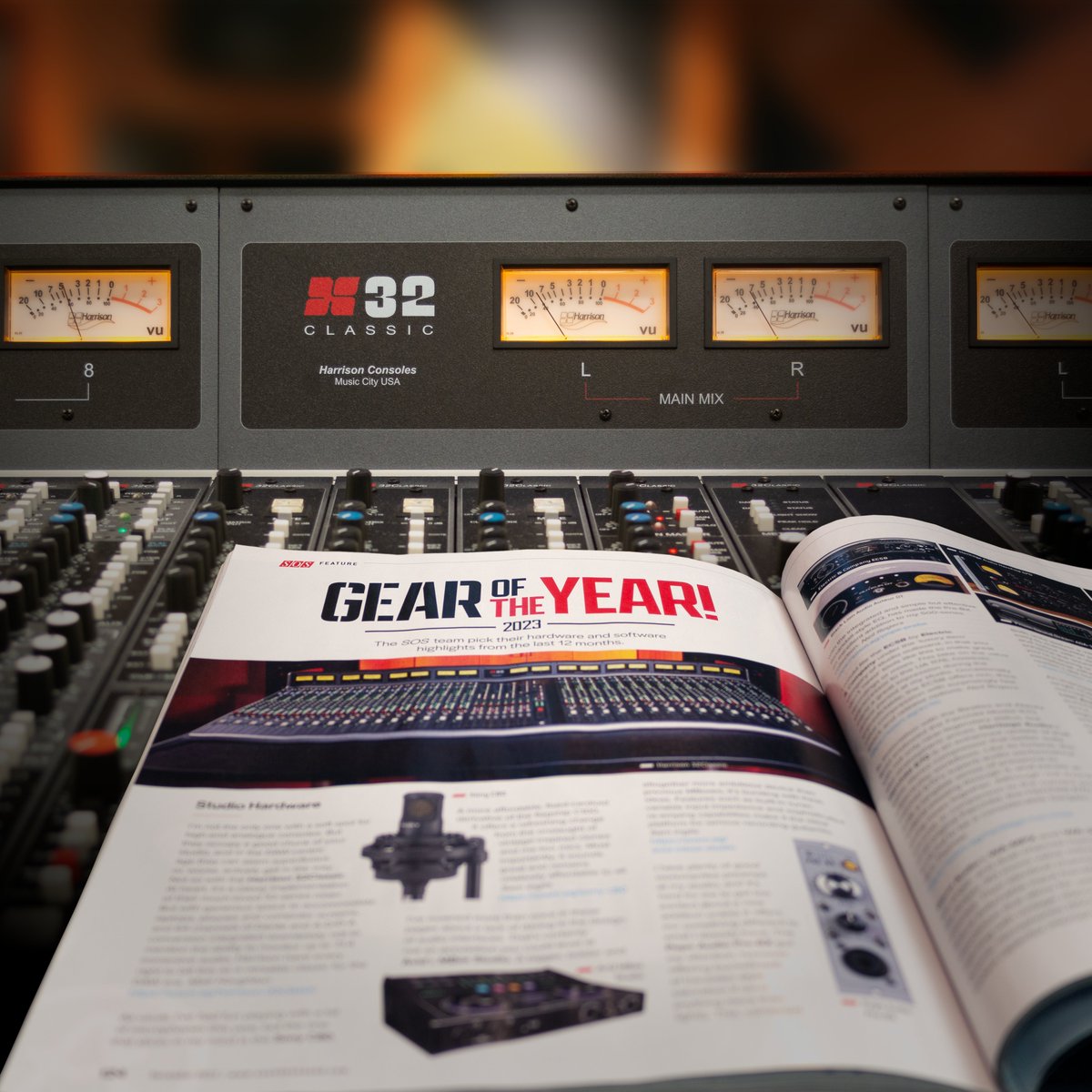 We’re excited to announce that we’re bringing our 32Classic analog mixer to NAMM! This amazing console won SOS Gear of the Year '23. See us at Booth 18301 Jan 25 - 28.

"Harrison have every right to bill this as a versatile classic for the DAW era." - SOS #NAMM2024  #studiolife