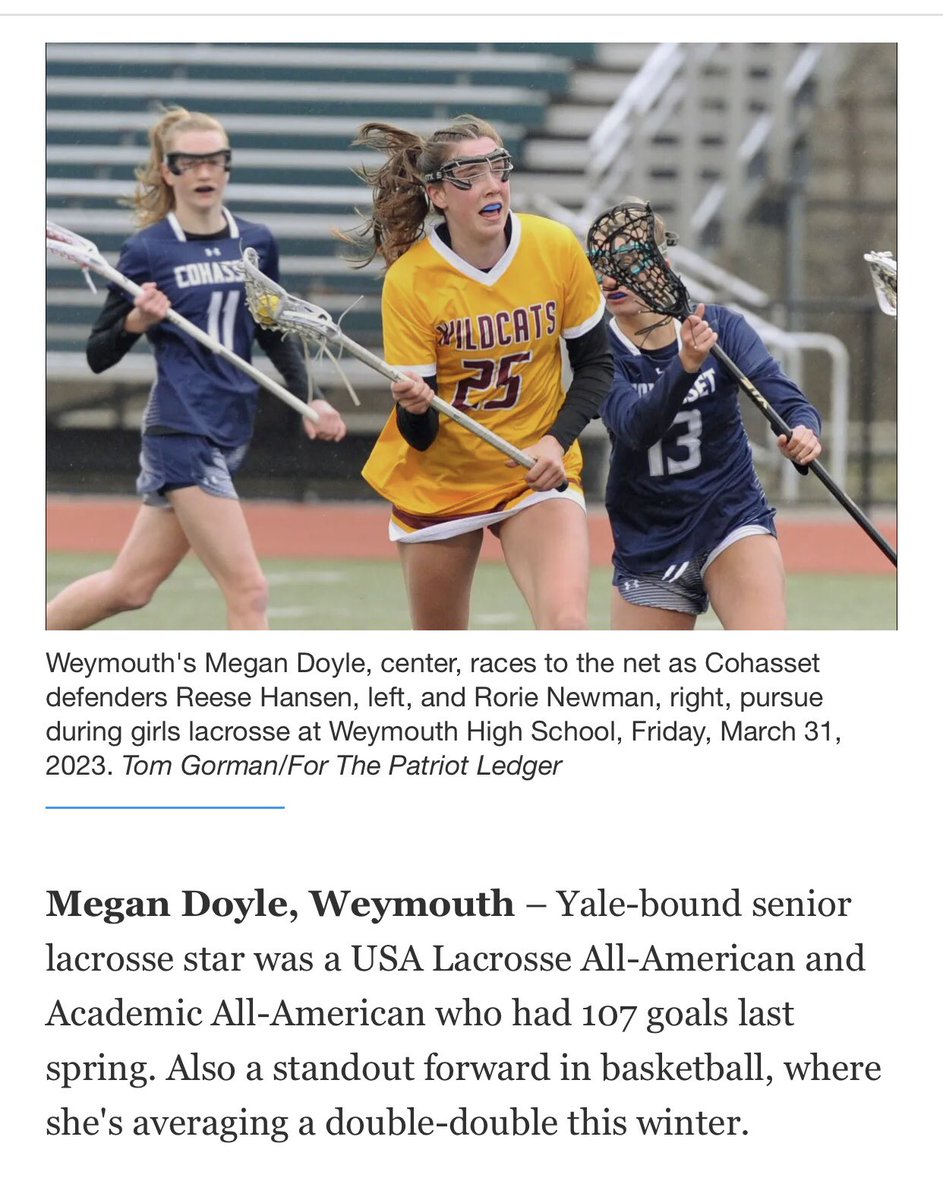 Way to go Weymouth High School athletes!! Will Savage, Gill Dolan, Edric Louissaint and Megan Doyle! <a href="/WillSav90510045/">Will Savage</a> <a href="/Gill_Dolan9/">Gill</a> <a href="/edric_19/">edric louissaint</a> @wildcatnationAD <a href="/HoopWhs/">Weymouth HS Boys Basketball</a> <a href="/WHSRFC/">Ryan Casey</a> <a href="/WeyBaseball/">WeymouthBaseball</a> <a href="/weymouthglax/">Weymouth Girls Lacrosse</a> <a href="/sports_ledger/">Patriot Ledger sports</a>