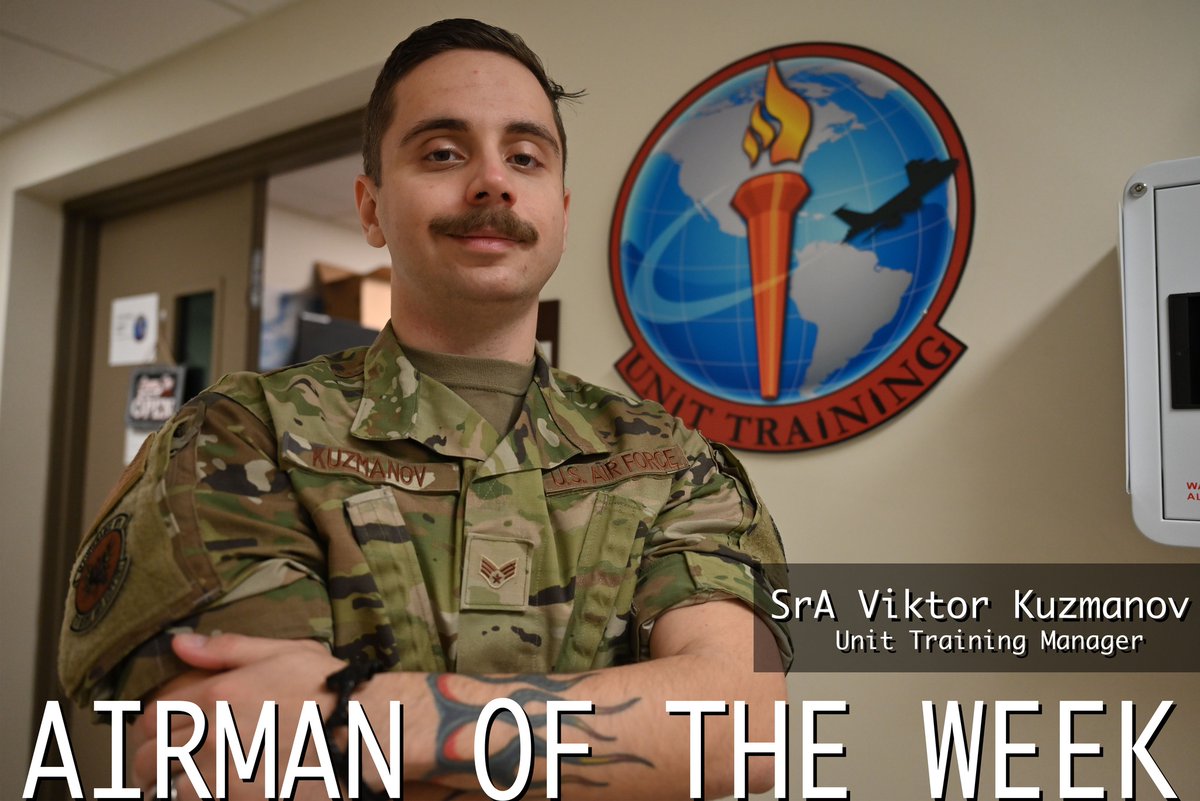 ✨Congratulations to this week's Airman of the Week, Senior Airman Viktor Kuzmanov from the 22nd Maintenance Squadron. ✨