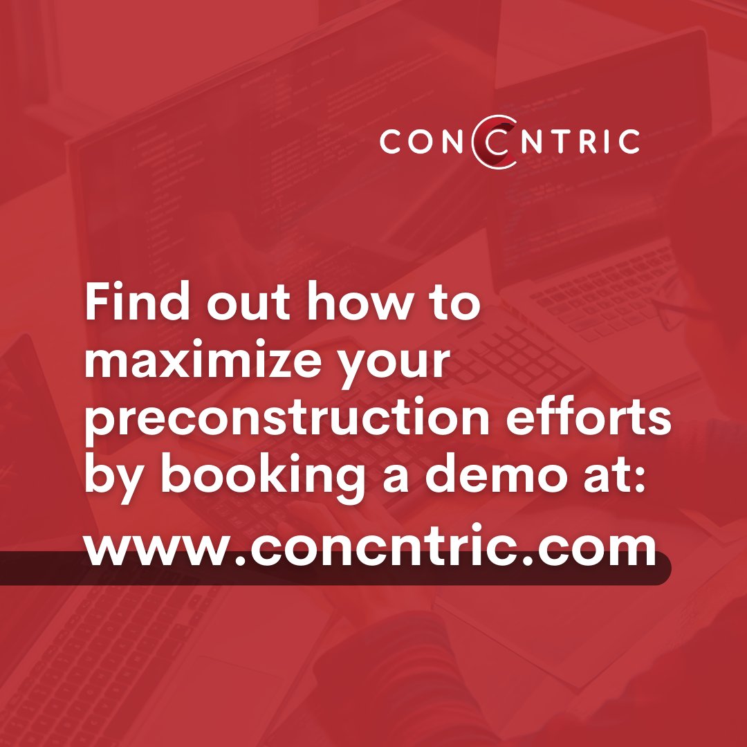 concntric's tweet image. Here’s how to make your preconstruction planning seamless 🔽

Interface your estimating software with our preconstruction platform.

No manual data entry necessary! Learn more at:
concntric.com

#preconstructionsoftware #estimatingcalculator #estimators