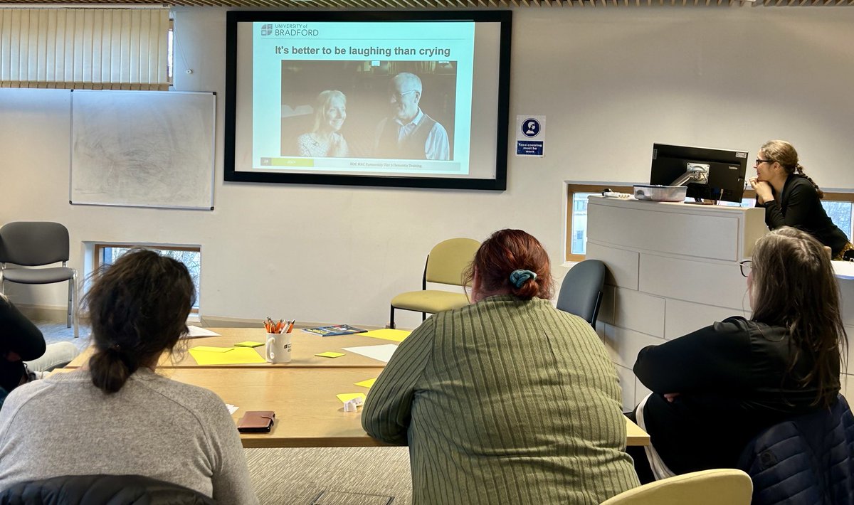 The beautiful films featuring Experts by Experience, real people living with #dementia made a big impact ⁦@Dementia_UoB⁩ ⁦@BTHFT⁩ training today. ⁦@biggerhousefilm⁩ ⁦@Innov_Dementia⁩