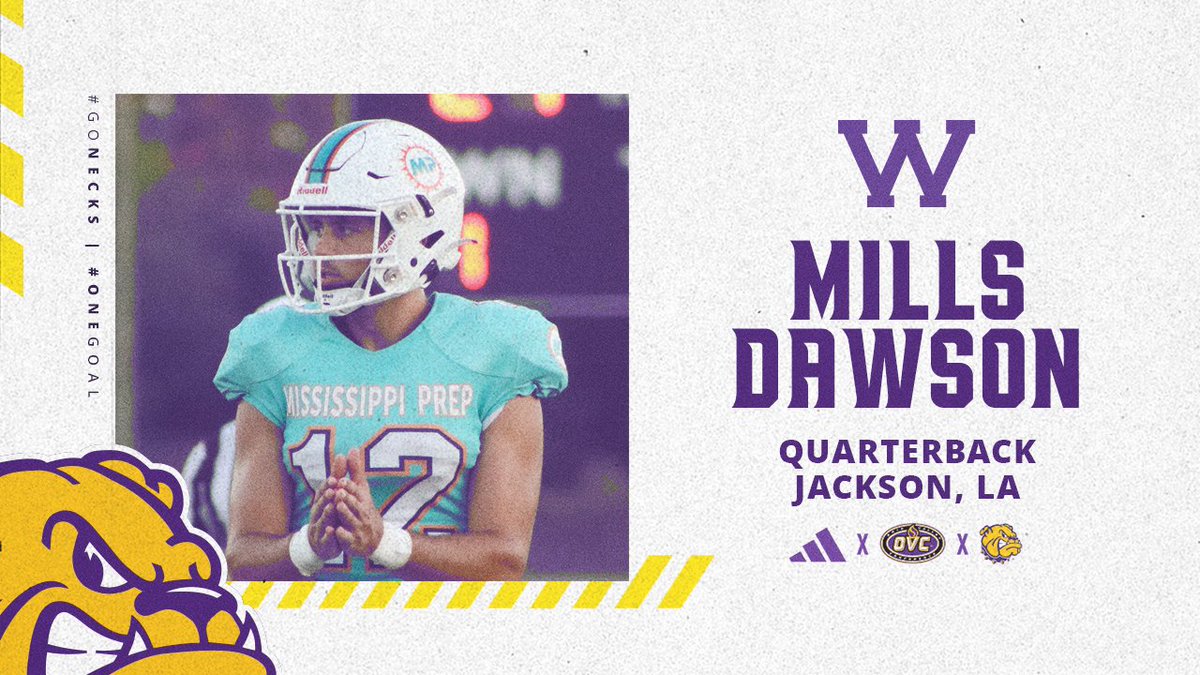 Welcome to the Leatherneck Family!

📱 <a href="/MillsDawson12/">Mills Dawson</a> 
🏈 Quarterback
🔗 tinyurl.com/y65afeha

#GoNecks | #OneGoal