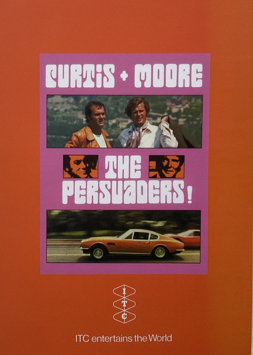 I was delighted to be given this terrific book at Xmas about my favourite telly series ‘#ThePersuaders! The Time & The Place’ - A visual guide to the global success of #Curtis + #Moore written by @JazWiseman. Glorious!
Jaz has a smashing podcast called #ITC Entertained The World.