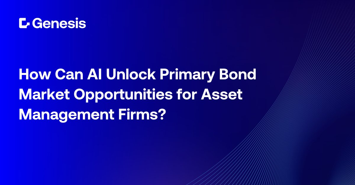 Our recent blog dives into how AI is revolutionizing the primary bond market for asset management firms. Read on to learn how AI can help to provide a real-time view of new deals and market changes: bit.ly/3Hu7R4f

#AIInFinance #AssetManagement #PrimaryBondIssuance
