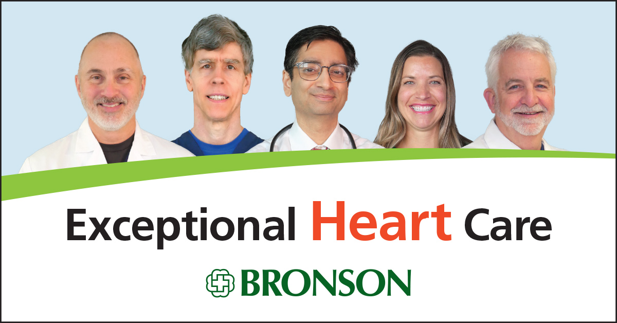 Looking for a cardiologist? More people choose Bronson for heart care than any other health system in southwest Michigan. Learn about our exceptional heart care team at bronsonhealth.us/heartcare.