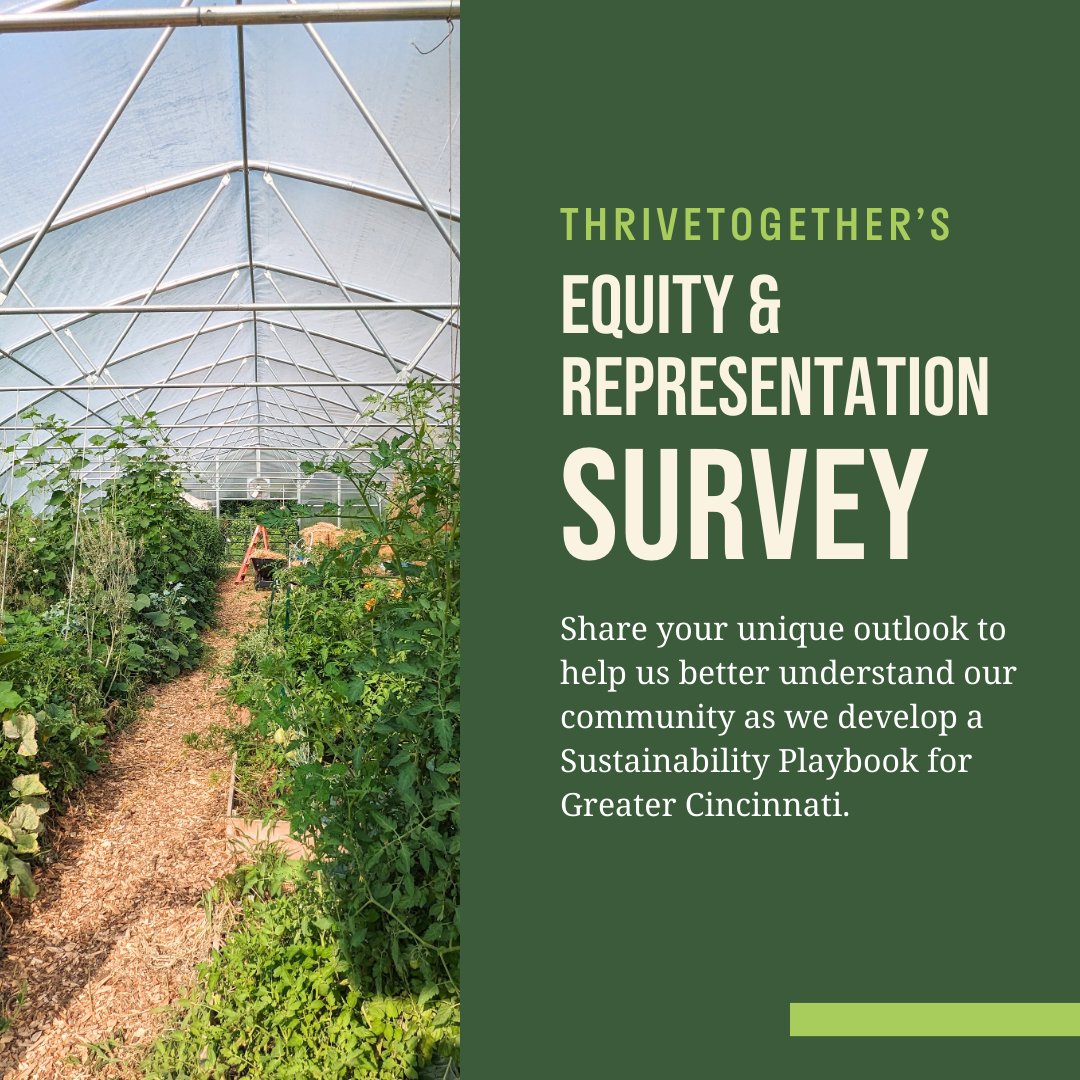 Share your perspective by taking our Equity & Representation Survey to help us better understand the communities we serve. Your confidential responses will help us create a more equitable, intentional, & representative future for Greater Cincinnati. greenumbrella.citizenlab.co/en/projects/eq…