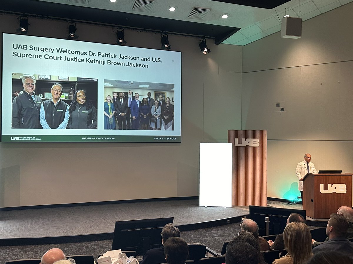 What phenomenal updates shared by Dean @anupamuab in today’s @UABHeersink State of the School. We even saw a few familiar faces in today’s presentation (Dept. of Surgery Chair @herbchen)! 2024 is certainly looking bright for UAB!