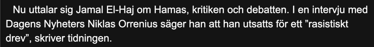 limachi_oliver's tweet photo. Enligt El-haj är det rasism att bli kritiserad för kopplingar till Hamas. Vad kallar han då att det egna partiet (S) slängde ut honom från riksdagens utrikesutskott?🤔😁
https://t.co/WXOKKiTzEY https://t.co/Xqeie8TEGZ