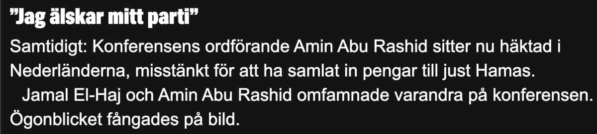 limachi_oliver's tweet photo. Enligt El-haj är det rasism att bli kritiserad för kopplingar till Hamas. Vad kallar han då att det egna partiet (S) slängde ut honom från riksdagens utrikesutskott?🤔😁
https://t.co/WXOKKiTzEY https://t.co/Xqeie8TEGZ