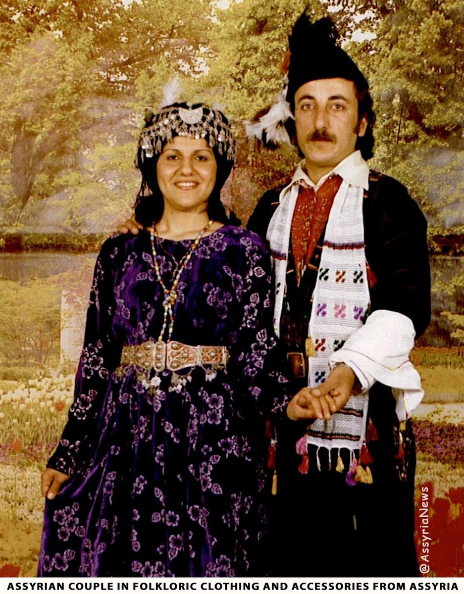 Assyrian couple in folkloric clothing and accessories from Assyria.

#assyriancouple #assyrianclothing #assyrianattire #assyrian #Assyria #mesopotamia #nineveh #ninevehplains #clothing #clothes #fashion