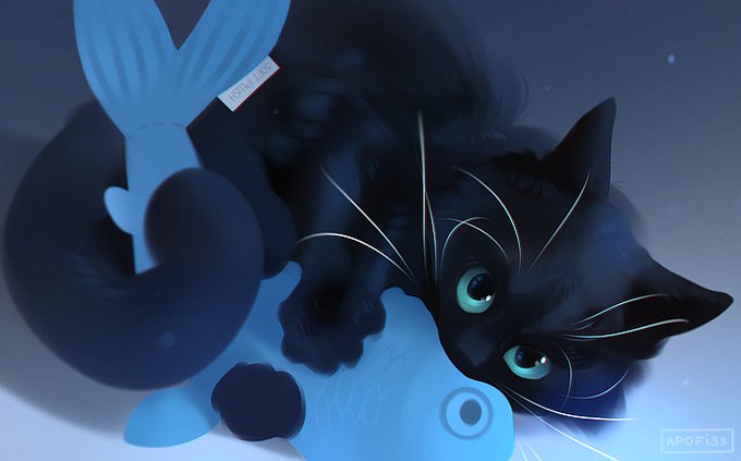 「黒猫 青い眼」のTwitter画像/イラスト(新着)｜2ページ目