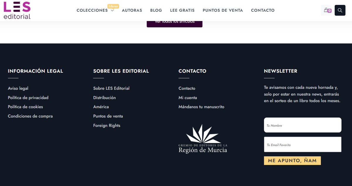 LESeditorial's tweet photo. Es tan sencillo como entrar en https://t.co/Vn9iCBU0Tu, hacer scroll hasta la parte inferior de la página e ingresar tu nombre y mail tal como se ve en la imagen. 
¡MUCHA SUERTE A TODES! https://t.co/jXZpdVSqS9