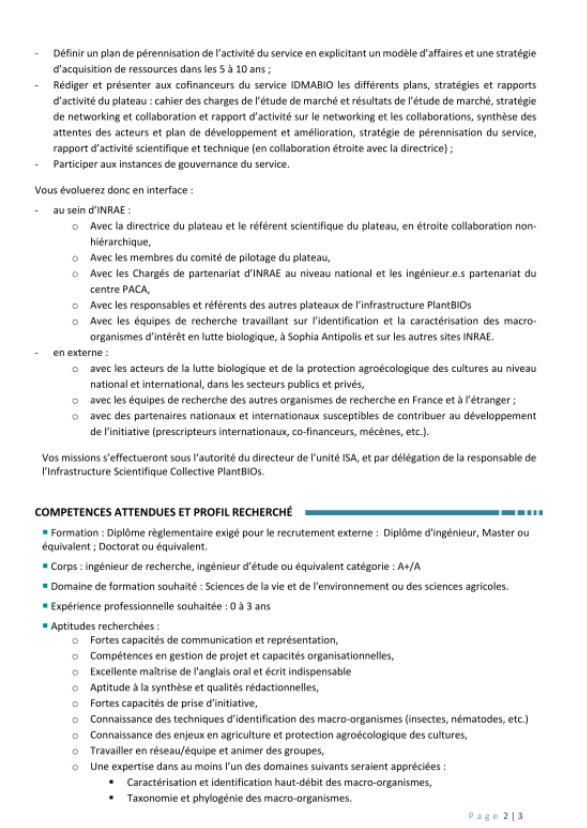INRAE_Lutte_Bio's tweet photo. Interested in a 12-month contract as a research engineer to develop a molecular characterisation service for biocontrol agents?
Please send your CV and covering letter to idmabio@inrae.fr
#biocontrol #biodiversity #DNA_barcoding https://t.co/SdZhYrdeSr