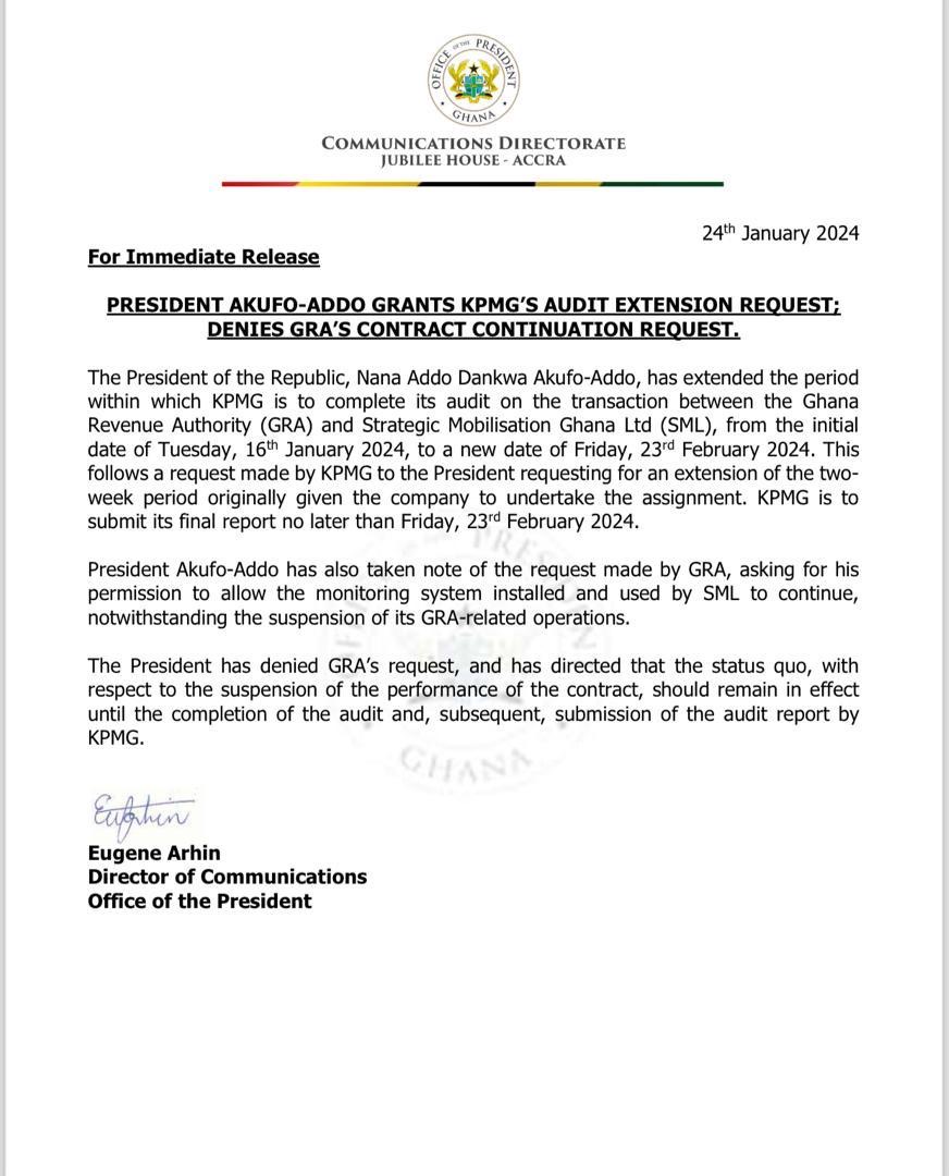This is a good move by President @NAkufoAddo. It's early days yet, but he may end up proving his critics and doubters wrong in his handling of this scandal.