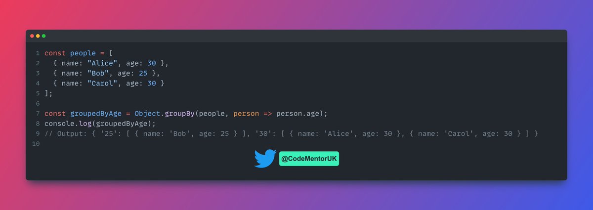 DevBillyM's tweet image. ๐ฅ Introducing Object.groupBy in #JavaScript2023!
๐๏ธ Easily group objects by a key for streamlined data processing.
๐ฉโ๐ป Imagine simpler analytics and data handling.
#CodeNewbies #DataManagement