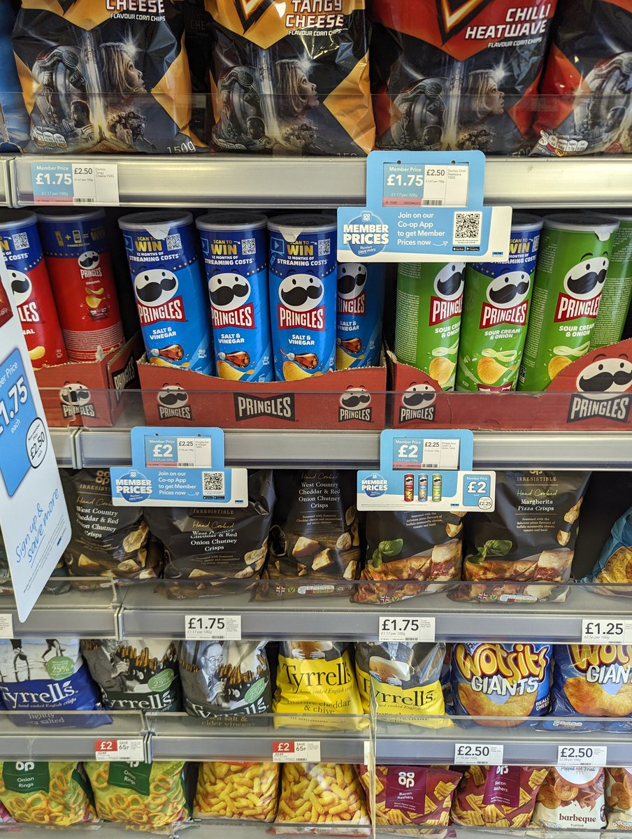 Even more member prices, on branded lines now - plus get the app for extra money off - and don't forget our Co-op members still get to own an equal little share of us and.....