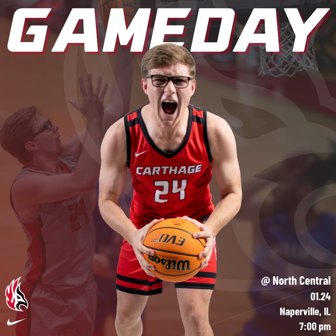 🔥 GAME DAY 🔥

The Firebirds head to Naperville tonight to start the second round of conference play against North Central!

💻 northcentralcardinals.com/watch/?Live=72…
📊 northcentralcardinals.com/sidearmstats/m…

#CarthageBasketball #FirebirdFamily #d3hoops